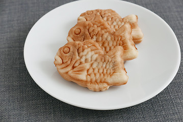 Image showing Fished shaped cake, Taiyaki of japanese traditional