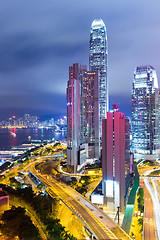 Image showing Hong Kong skyline at night 