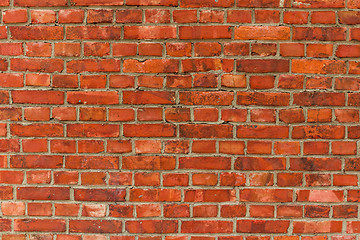 Image showing Red brick wall texture background