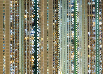 Image showing Exterior of apartment building in Hong Kong