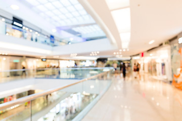 Image showing Abstract background of shopping mall, shallow depth of focus