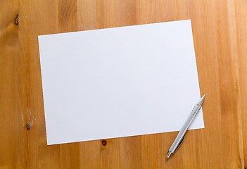 Image showing White Blank paper for advertising