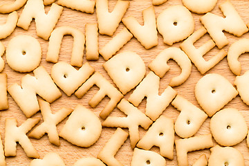 Image showing Baked word cookie