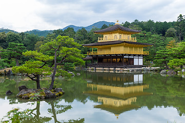 Image showing Temple of the golden pavillion (Kinkakuji) in Kyoto, Japan