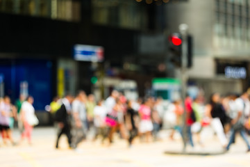 Image showing Blur background of Hong Kong city