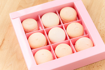 Image showing Pink macarons