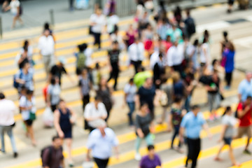 Image showing Blur view of Hong Kong Busy road