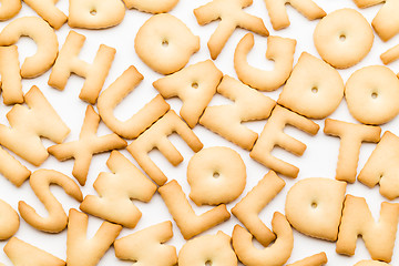 Image showing Pile of letter cookie