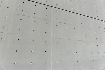 Image showing Concrete wall with holes