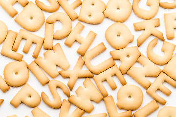 Image showing Pile of letter biscuit