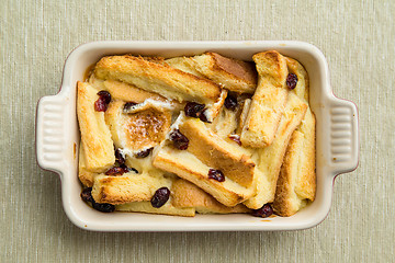 Image showing Baked bread pudding