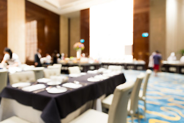 Image showing Dinning place blur bokeh background