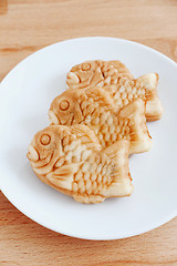 Image showing japanese fish shape cake, taiyaki