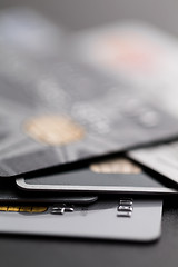 Image showing Group of Credit cards