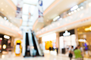 Image showing Abstract blur background of shopping center