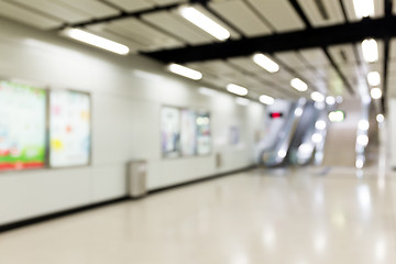 Image showing Subway station blur background