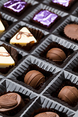 Image showing Close up shot of chocolates box