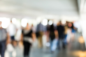 Image showing Blur abstract of business district background