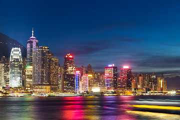 Image showing Hong Kong city at night