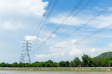 Image showing Power transmission tower