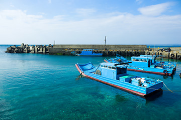 Image showing Boat Dock on shore