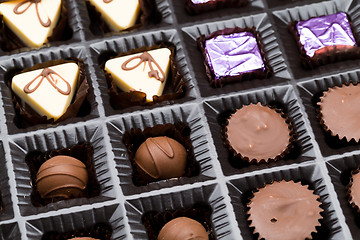 Image showing Group of delicious chocolate pralines