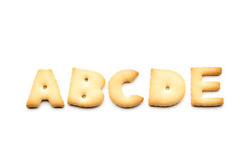 Image showing Letter ABCDE cookie isolated on white background 