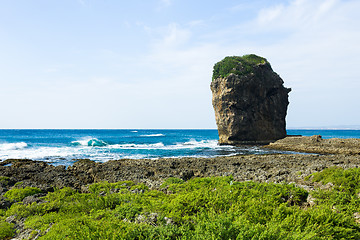 Image showing Rocky Coast along the Pacific Ocean, Kenting, Taiwan 