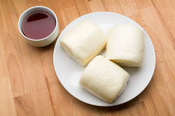 Image showing Chinese Steamed Bun and tea