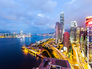 Image showing Hong Kong city at night