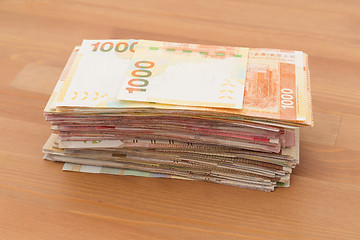 Image showing Pile of Hong Kong dollar