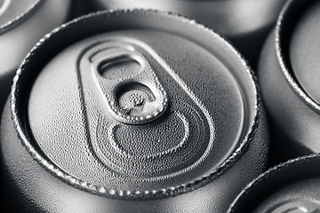 Image showing Wet aluminium can with drink