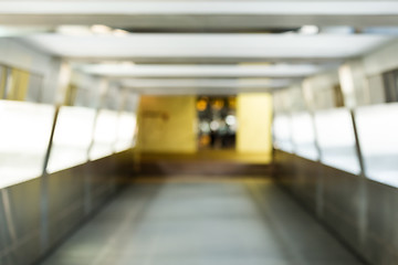 Image showing Blur view of the empty pedestrians bridge