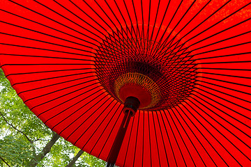 Image showing Japanese red umbrella