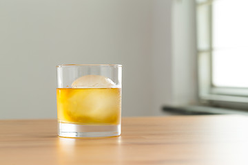 Image showing A glass of whiskey