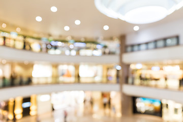 Image showing Blur background of Shopping plaza