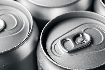 Image showing Refreshing cans of soda