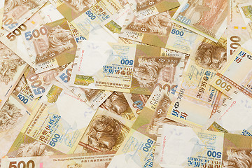 Image showing Five hundred Hong Kong dollar background