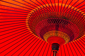 Image showing Japanese red umbrella