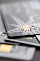 Image showing Close up of credit cards