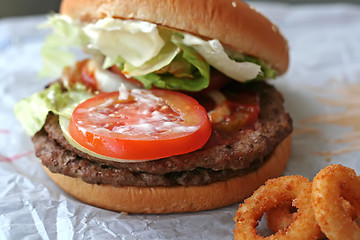 Image showing Fastfood hamburger