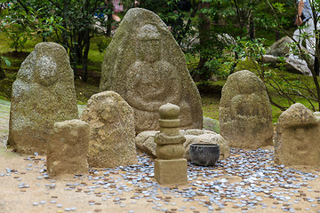 Image showing Nagomi-Jizo in japanese temple