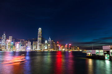 Image showing Hong Kong skyline at night