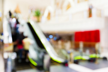 Image showing Blur shopping mall with bokeh background