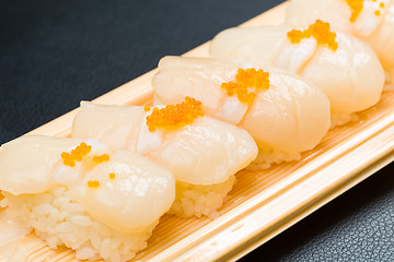 Image showing Scallop sushi in box