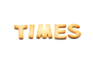 Image showing Word times cookie isolated on white background 