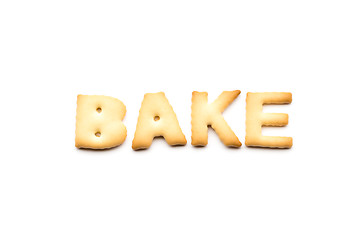 Image showing Word bake cookie isolated on white background 
