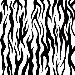 Image showing Zebra Pattern. Black and White Animal Background