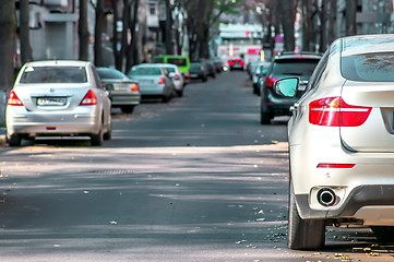 Image showing Parked cars