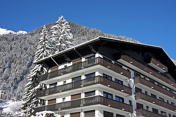 Image showing Ski resort hotel